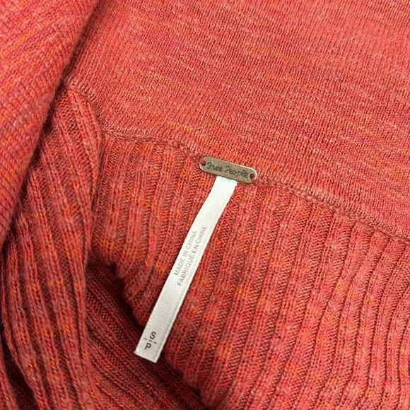 Free People Rain or Shine Dress Knit Sweater Long Sleeve Collared Pleated Small - Picture 10 of 10